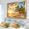 Designart - Gorgeous Beach of Island Barbados - Modern Seascape Framed Canvas Artwork